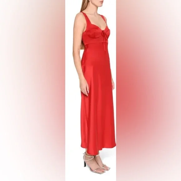 WAYF Siren Satin Maxi Dress size small - Picture 3 of 9